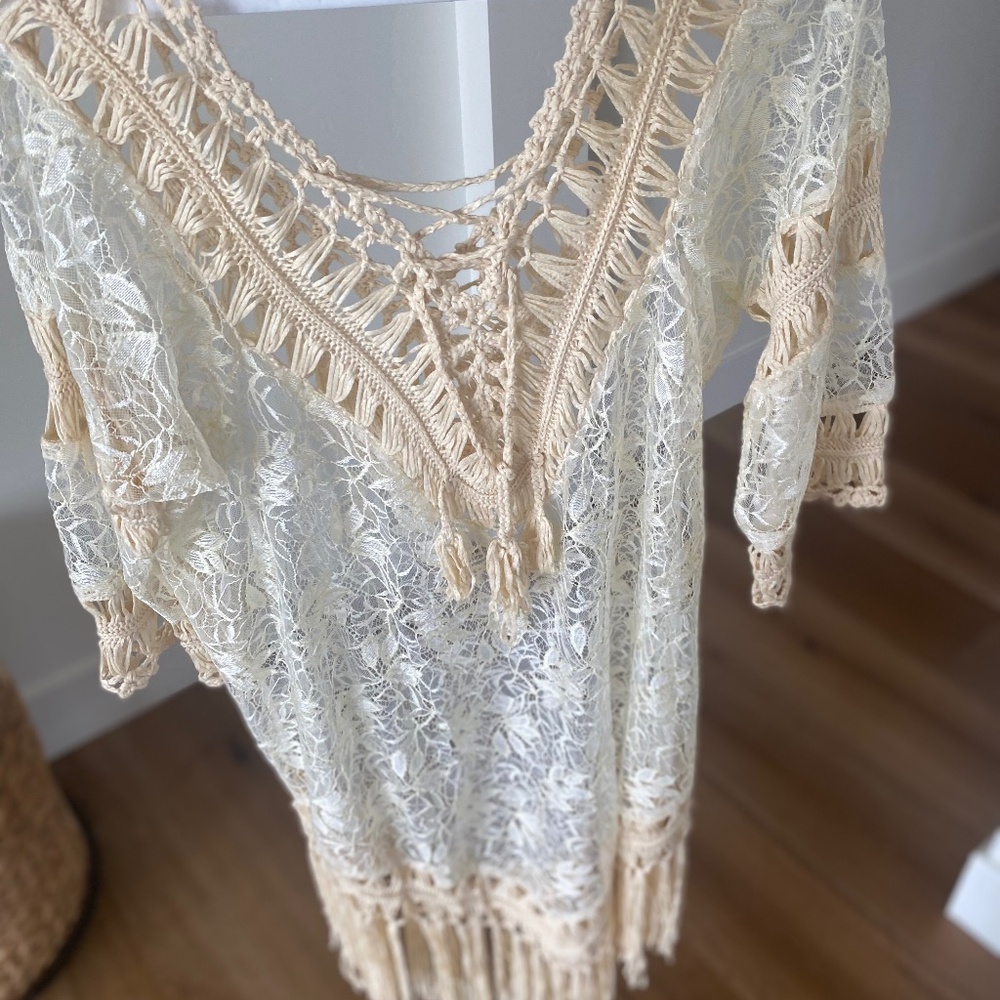 Crochet and lace dress